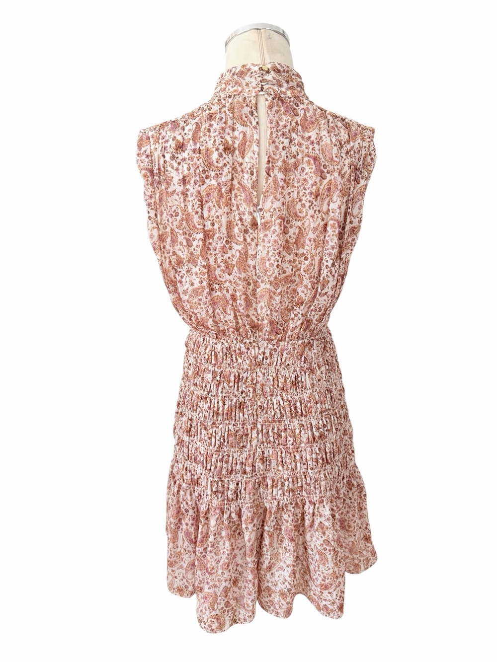 NWT House of Harlow Floral Smocked Waist Sleeveless Mini Dress Sz S - Picture 12 of 12